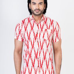 Kartikeya Jaipur Ikat Printed Standard Cotton Opaque Casual Shirt-image-30