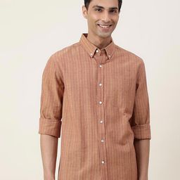 Fabindia Vertical Striped Button-Down Collar Cotton Casual Shirt-image-79