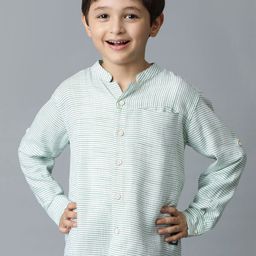 TALES & STORIES Boys Horizontal Stripes Opaque Striped Casual Shirt-picture-1