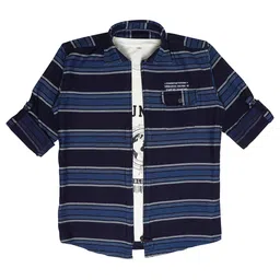 CAVIO Boys Comfort Striped Pure Cotton Casual Shirt With T-shirt-image-66