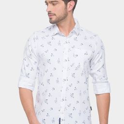 Being Human Men White Floral Printed Regular Fit Casual Shirt-picture-16
