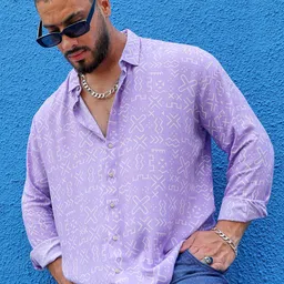 Instafab Plus Geometric Printed Classic Casual Shirt-picture-21
