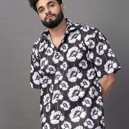 BROWN BROTHERS Floral Printed Oversized Casual Shirt-image-66