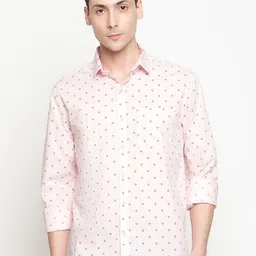 Copperline Men Rose Comfort Slim Fit Printed Cotton Casual Shirt-image-49