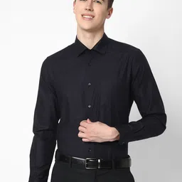 Cotstyle Premium Slim Fit Ethnic Motifs Printed Cotton Formal Shirt-image-60