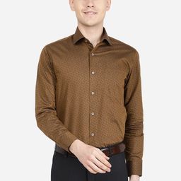 Greenfibre Micro Ditsy Printed Classic Slim Fit Formal Shirt-image-81