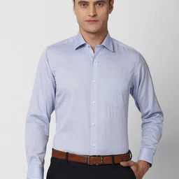 Van Heusen Men Blue Checked Formal Shirt-picture-51