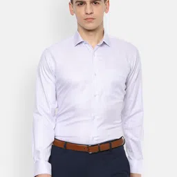 Van Heusen Men Blue Checked Formal Shirt-image-27