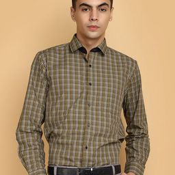 J White by Vmart Checked Long Sleeves Formal Shirt-image-66