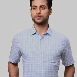 Park Avenue Checked Formal Cotton Shirt-image-90