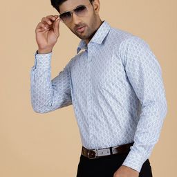 JADE BLUE Slim Fit Cotton Printed Formal Shirt-image-27