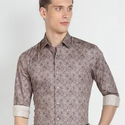 Arrow New York Abstract Printed Spread Collar Twill Weave Cotton Slim Fit Formal Shirt-image-74