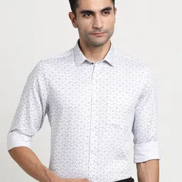 Turtle Modern Slim Fit Opaque Printed Pure Cotton Formal Shirt-image-20