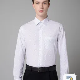 Cantabil Comfort Opaque Printed Cotton Formal Shirt-image-46