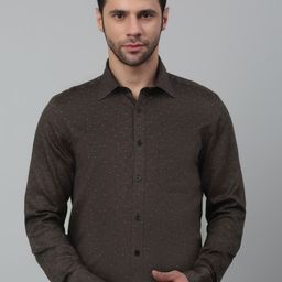 MUTAQINOTI Comfort Micro Ditsy Printed Cotton Formal Shirt-image-64
