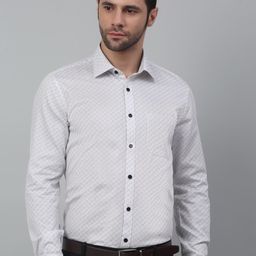 MUTAQINOTI Comfort Printed Cotton Formal Shirt-image-61