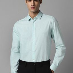 Louis Philippe Sport Micro Ditsy Printed Opaque Cotton Formal Shirt-image-21