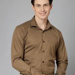 JADEBERRY Standard Micro Ditsy Printed Cotton Formal Shirt-image-17