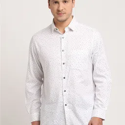 Turtle Standard Micro Ditsy Printed Pure Cotton Formal Shirt-image-79