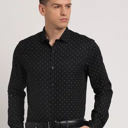 Turtle Standard Floral Printed Spread Collar Cotton Formal Shirt-image-55