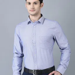 CANOE Self Design Pure Cotton Smart Formal Shirt-image-27