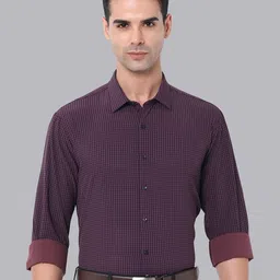 Van Heusen Slim Fit Micro Checked Formal Shirt-image-25