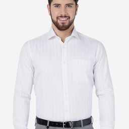 Greenfibre Slim Fit Striped Spread Collar Formal Shirt-image-33