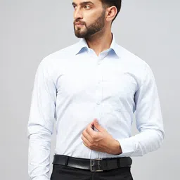 LOUIS STITCH Comfort Geometric Printed Spread Collar Long Sleeves Cotton Formal Shirt-picture-27