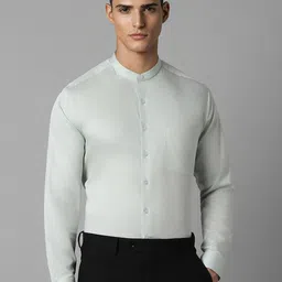 Louis Philippe Mandarin Collar Long Sleeves Cotton Formal Shirt-picture-23