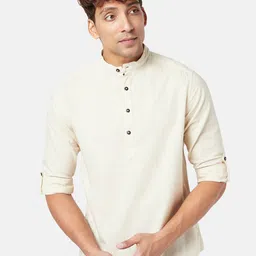 Urban Ranger by pantaloons Men Beige Cotton Casual Shirt-image-76