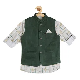 CAVIO Boys Nehru Jacket With Printed Shirt-image-82