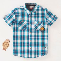 Ed-a-Mamma Boys Tartan Checks Spread Collar Roll-Up Sleeves Casual Shirt-picture-20