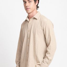 KISSOSS Classic Relaxed Fit Self Design Casual Shirt-image-32