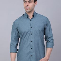 JAINISH Men Grey Solid Classic Casual Shirt-image-109