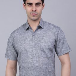 JAINISH Men Grey Classic Pure Cotton Formal Shirt-image-137