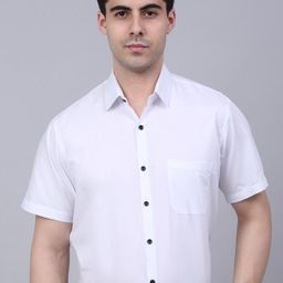 JAINISH Men White Classic Pure Cotton Formal Shirt-image-48