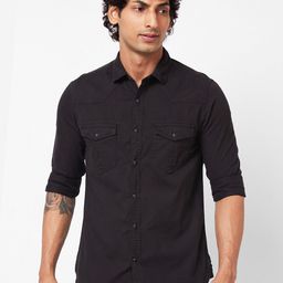 SPYKAR Slim Fit Spread Collar Casual Shirt-image-58