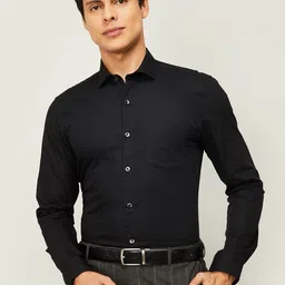 CODE by Lifestyle Men Black Slim Fit Casual Shirt-image-2