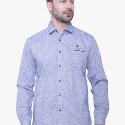 Kuons Avenue Men Smart Slim Fit Casual Linen Shirt-image-6