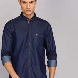 Kuons Avenue Spread Collar Denim Casual Shirt-picture-41