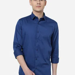 JADE BLUE Slim Fit Casual Pure Cotton Shirt-image-49