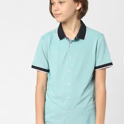 Jack & Jones Junior Boys Blue Slim Fit Casual Cotton  Shirt-picture-25