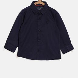 Nuberry Boys Blue Slim Fit Casual Pure Cotton Shirt-picture-31