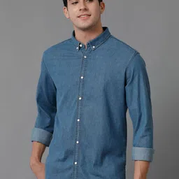 Voi Jeans Classic Slim Fit Cotton Casual Shirt-image-14