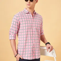 BYFORD by Pantaloons Checked Cotton Slim Fit Casual Shirt-picture-13