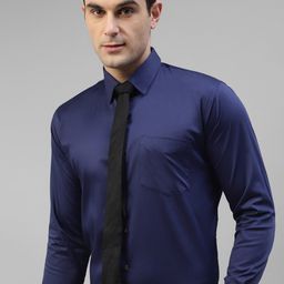 Hancock Original Slim Fit Pure Cotton Satin Formal Shirt-picture-42
