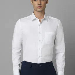 Louis Philippe Spread Collar Cotton Slim Fit Formal Shirt-picture-15