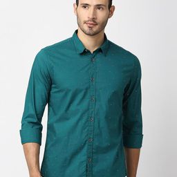 Pepe Jeans Men Teal Printed Casual Shirt-image-7