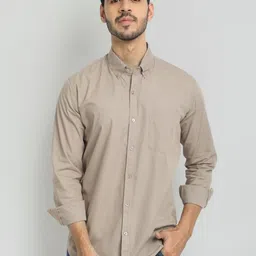 DEZANO Men Beige Comfort Casual Shirt-image-66