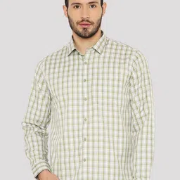 Maharaja Slim Fit Tartan Checked Spread Collar Casual Shirt-picture-12